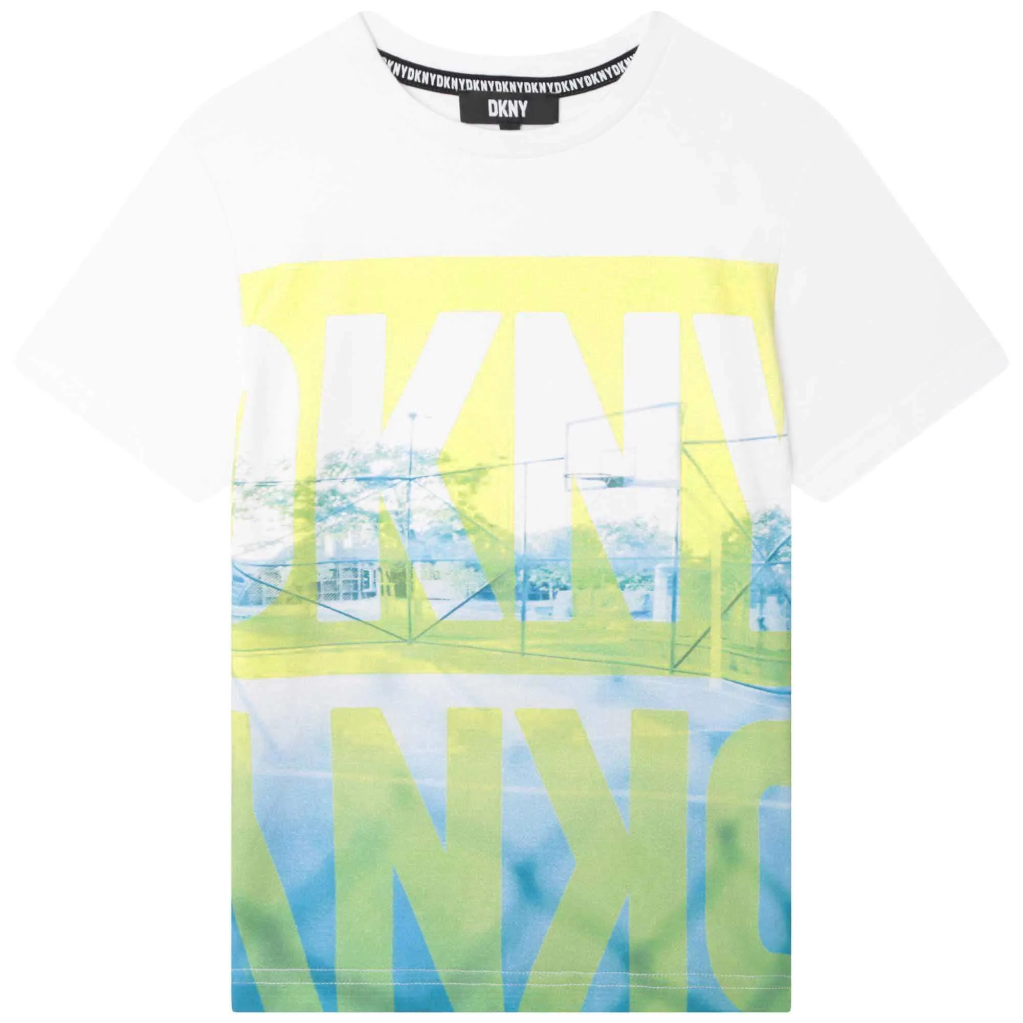 Jungen Weißes Baumwoll-Logo T-Shirt