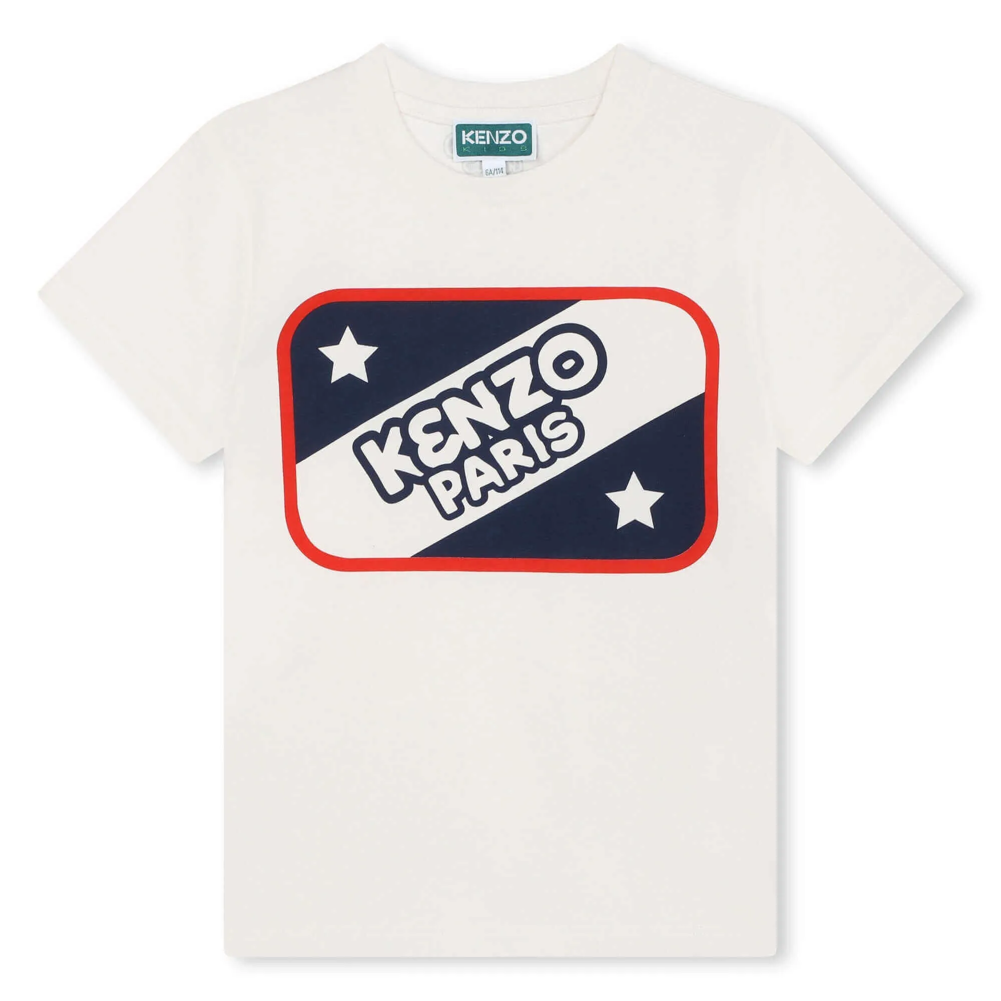 Jungen Weißes Kenzo Paris Stern T-Shirt