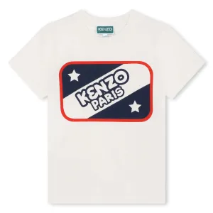 Jungen Weißes Kenzo Paris Stern T-Shirt