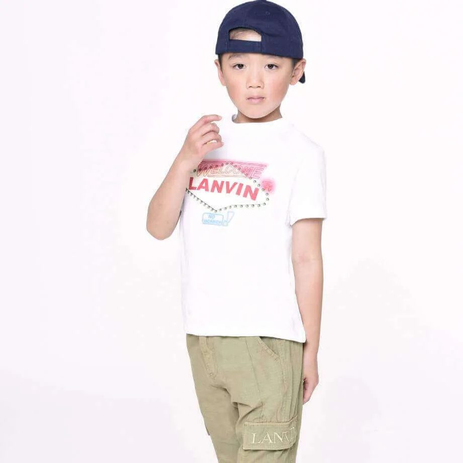Jungen Weißes Las Vegas Druck T-Shirt