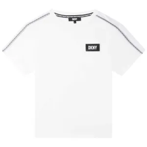 Jungen Weißes Logo-Tab-T-Shirt