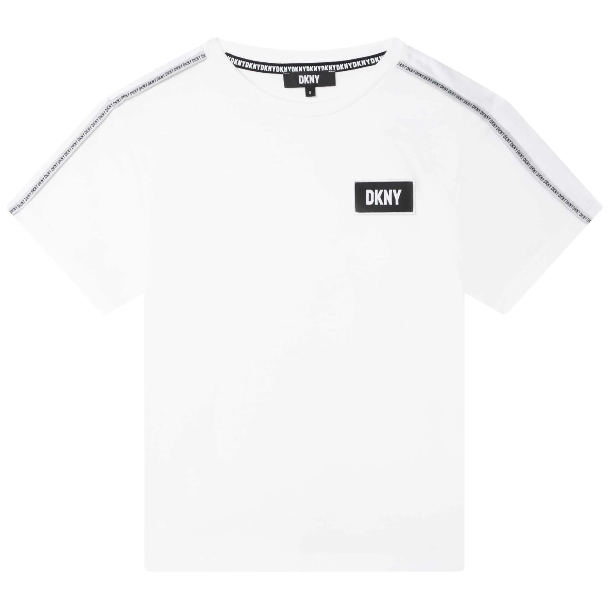 Jungen Weißes Logo-Tab-T-Shirt