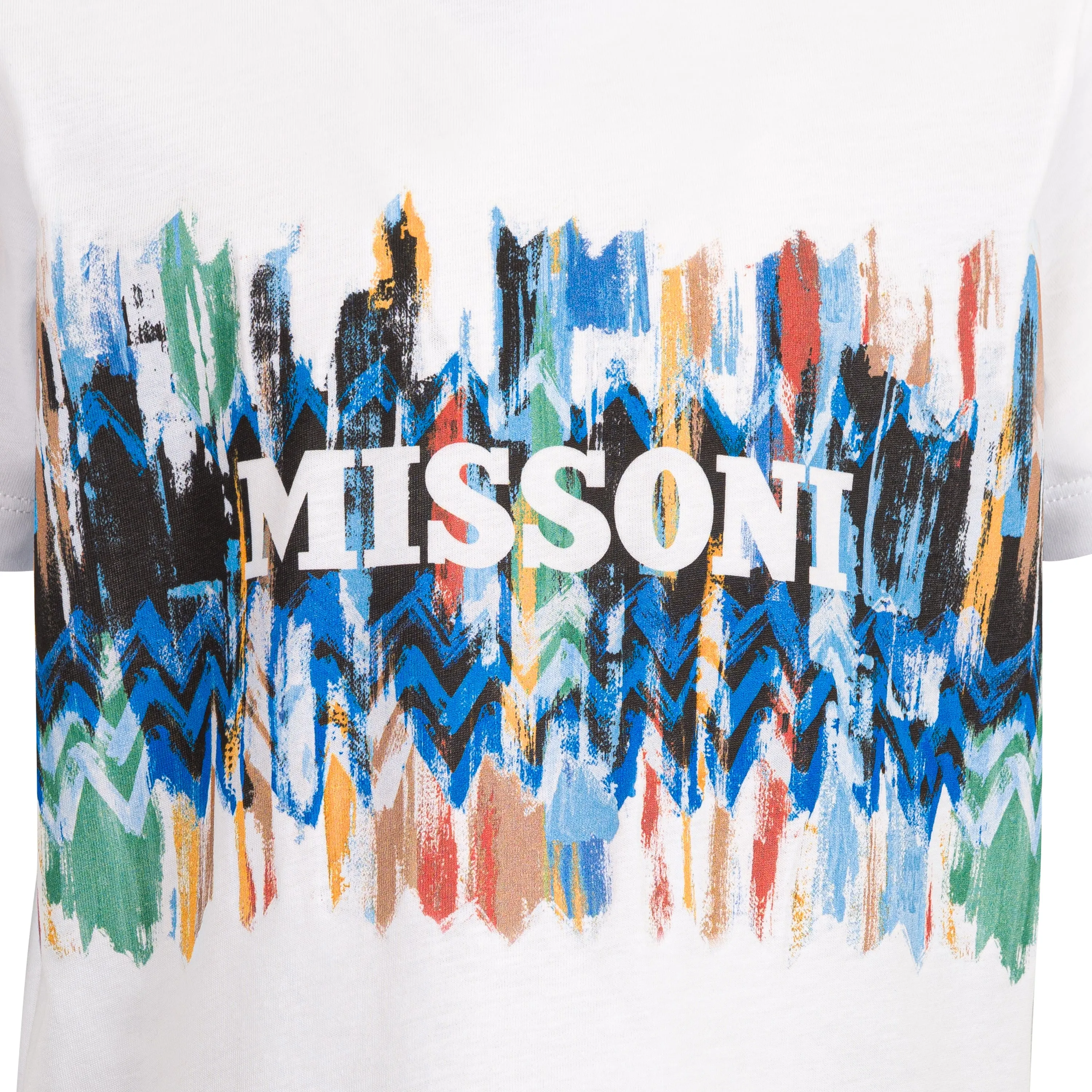 Jungen Weißes T-Shirt mit Lackoptik
