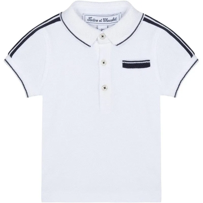 Jungen Weißes Polo-Shirt