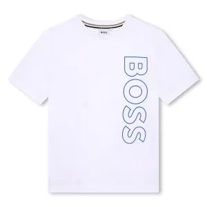 Jungen Weißes Kurzarm T-Shirt