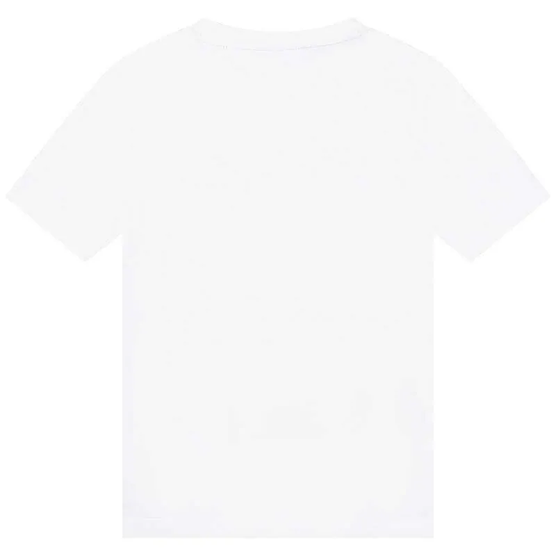 Jungen Weißes Kurzarm T-Shirt