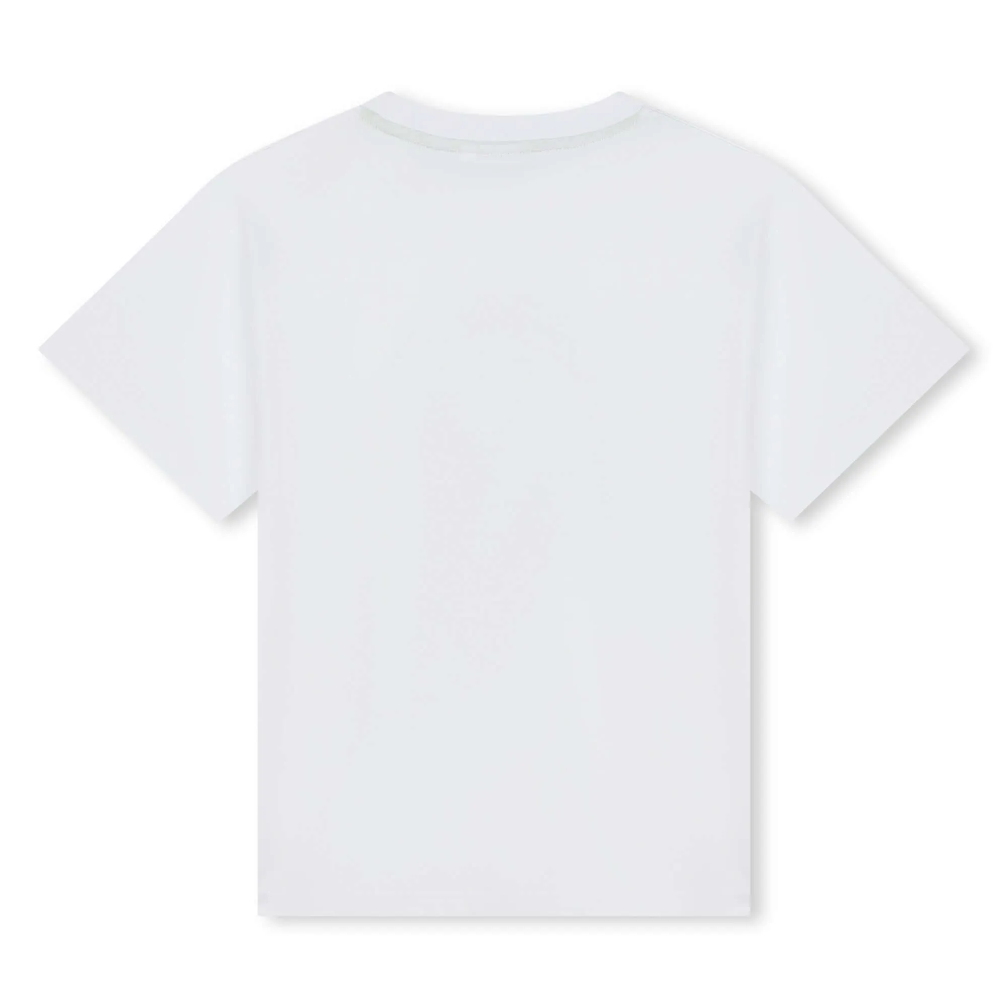 Jungen Weiß Techno Print Kurzarm T-Shirt