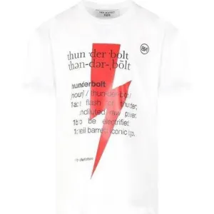 Jungen Weißes Thunderbolt Text T-Shirt
