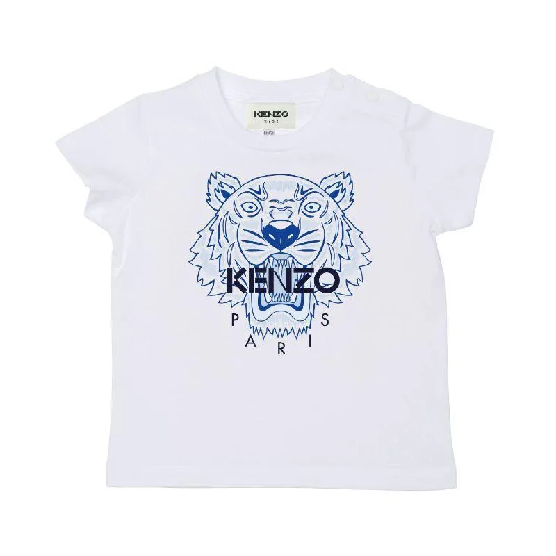 Jungen T-Shirt mit Weißem Tiger-Print
