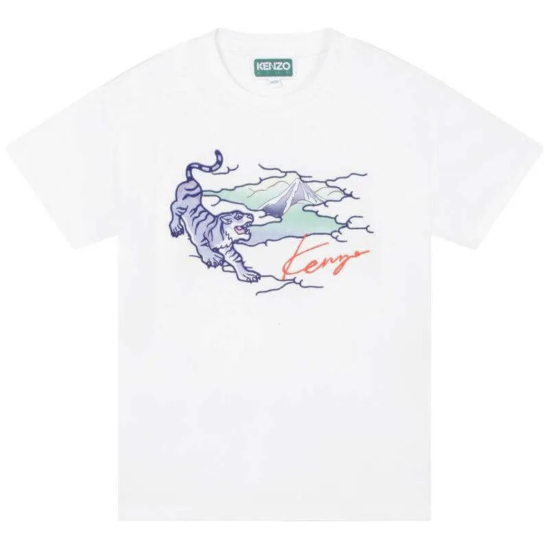 Jungen Weißer Tiger T-Shirt