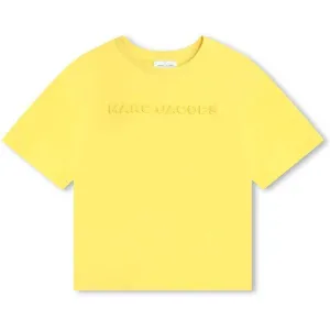 Jungen Gelbes Geprägtes Kurzarm T-Shirt