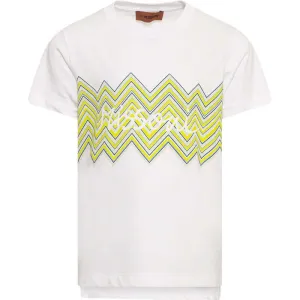 Jungen Gelbes Zickzack-Logo T-Shirt