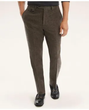 Brooks Brothers Herren Milano Fit Merinowoll-Flanell Mini-Hundezahn-Anzughose Braun Brooks Brothers
