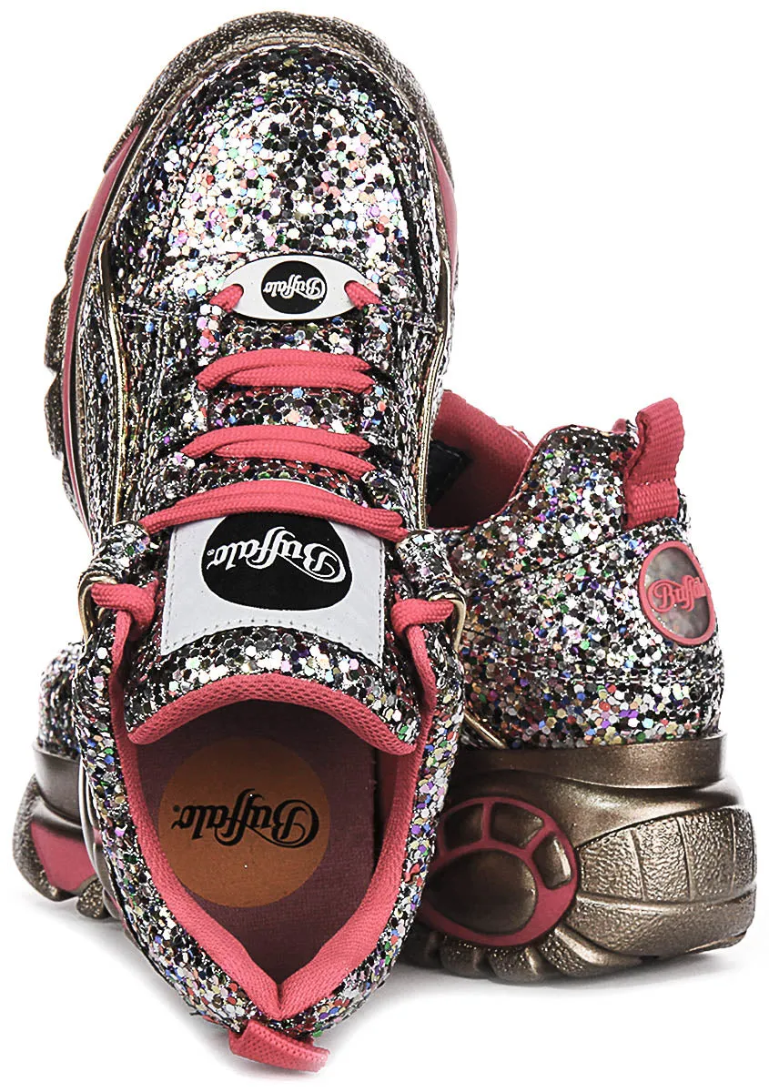 Buffalo 1339-14 2.0 In Silber Glitzer Für Damen Schuhe Buffalo