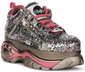 Buffalo 1339-14 2.0 In Silber Glitzer Für Damen Schuhe Buffalo