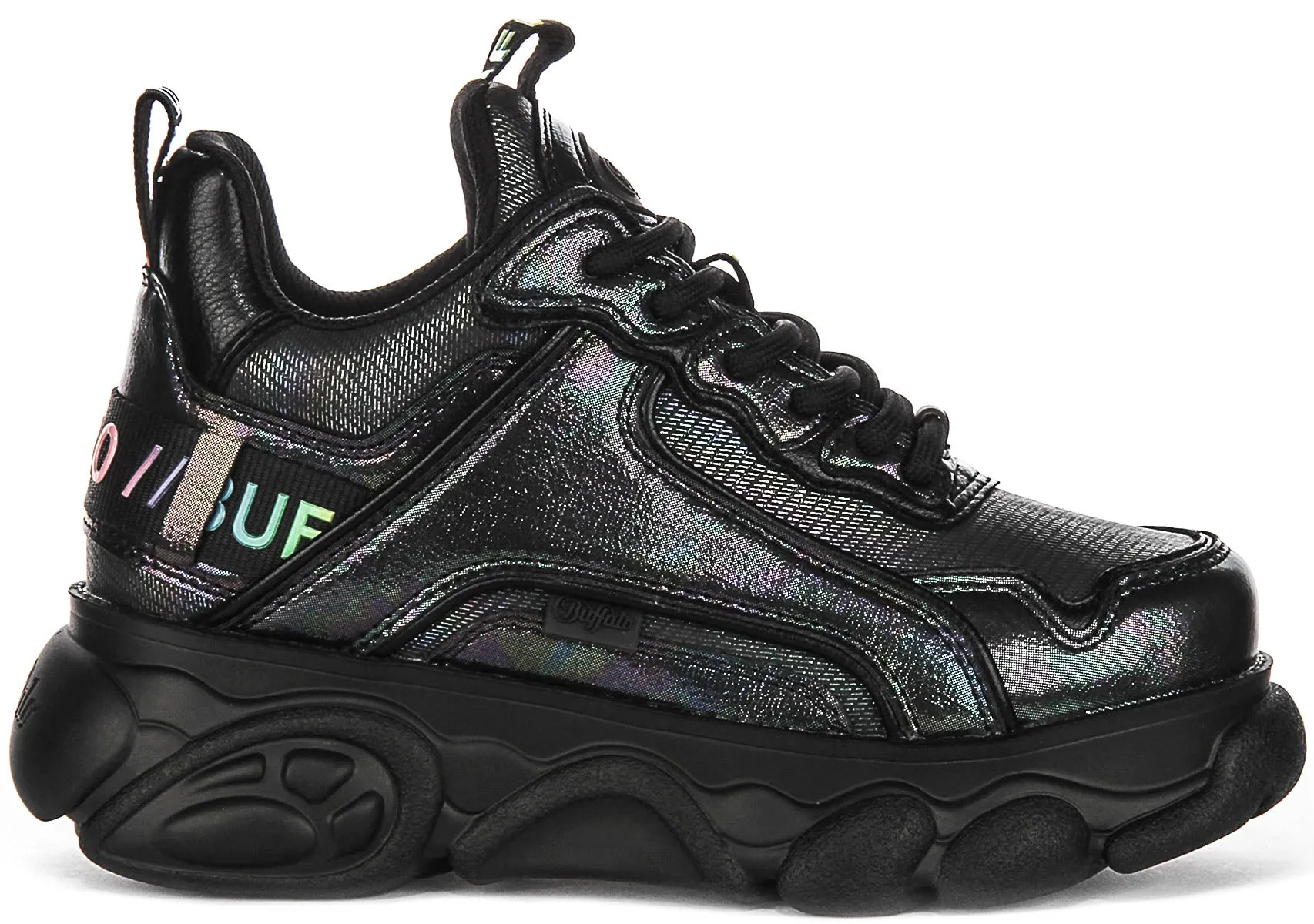 Buffalo Cld Chai In Glänzendem Schwarz Damen Schuhe Buffalo