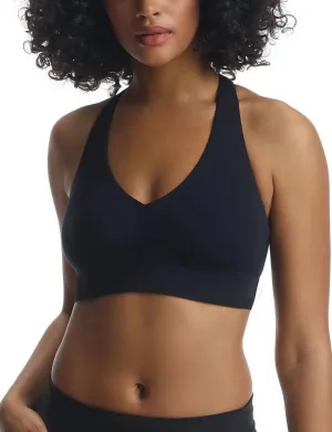 Butter Bequemes Racerback-Bralette in Mitternacht
