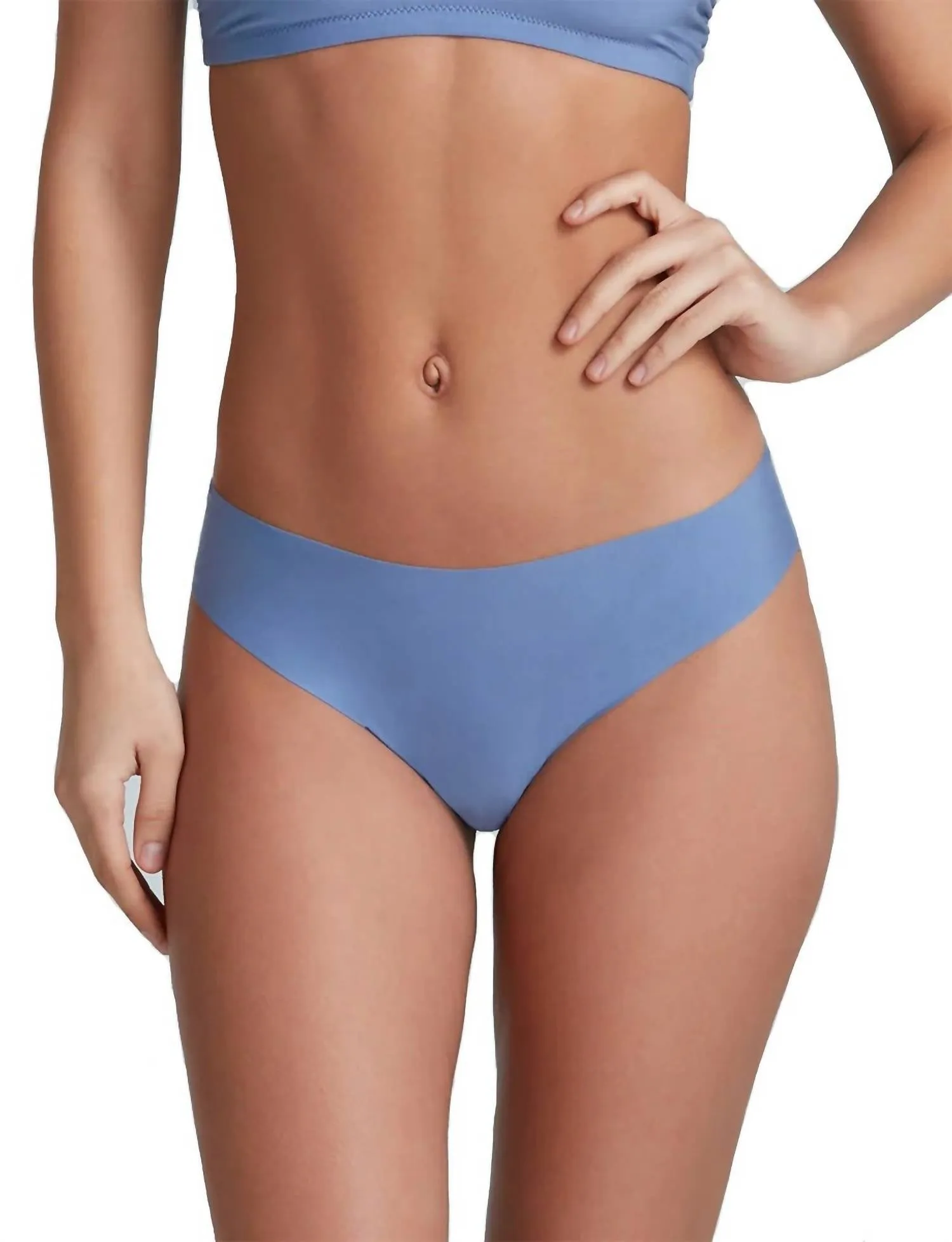 Butter Mid-Rise Tanga-Slip in Hyazinthblau