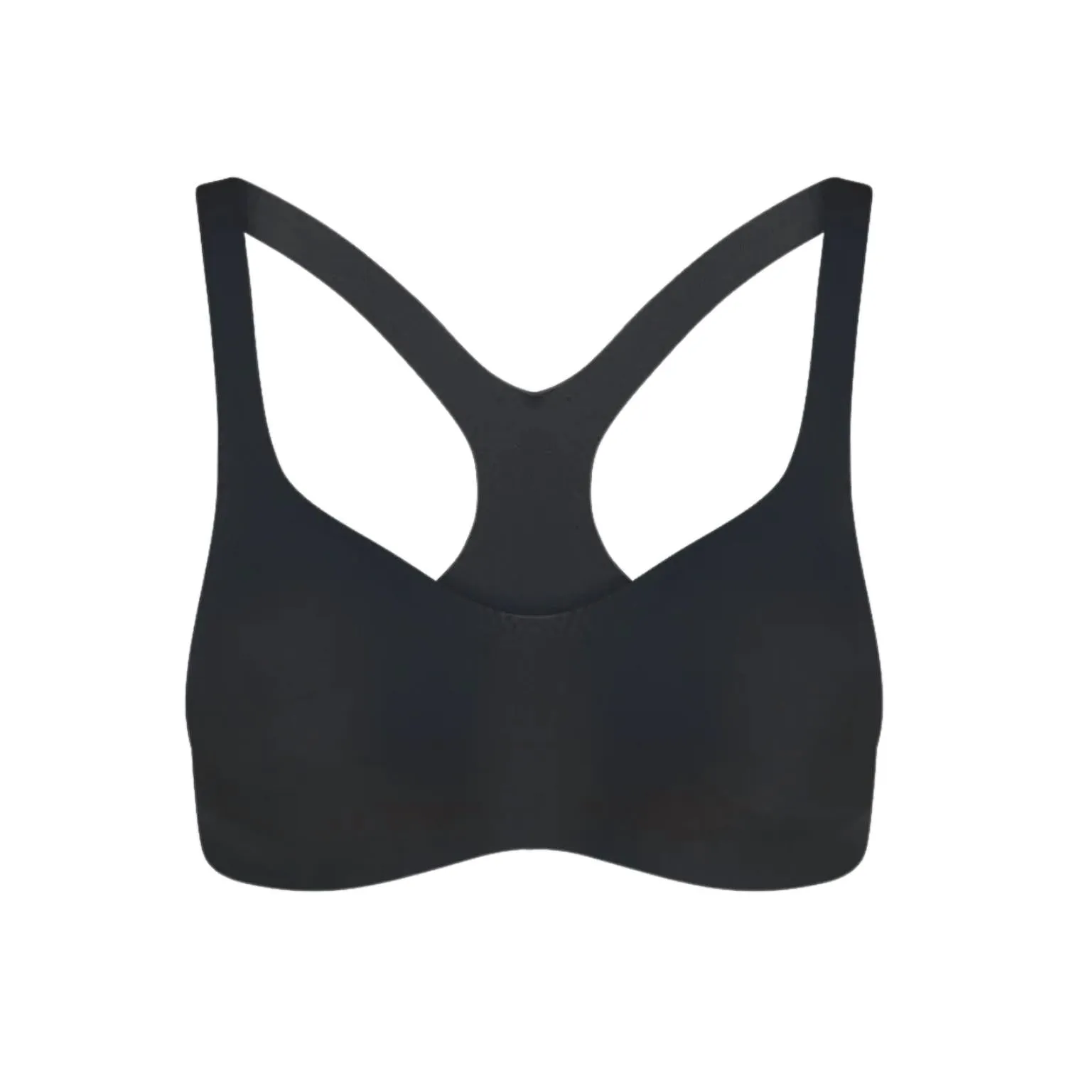 Butterweiches Racerback-Bralette in Schwarz