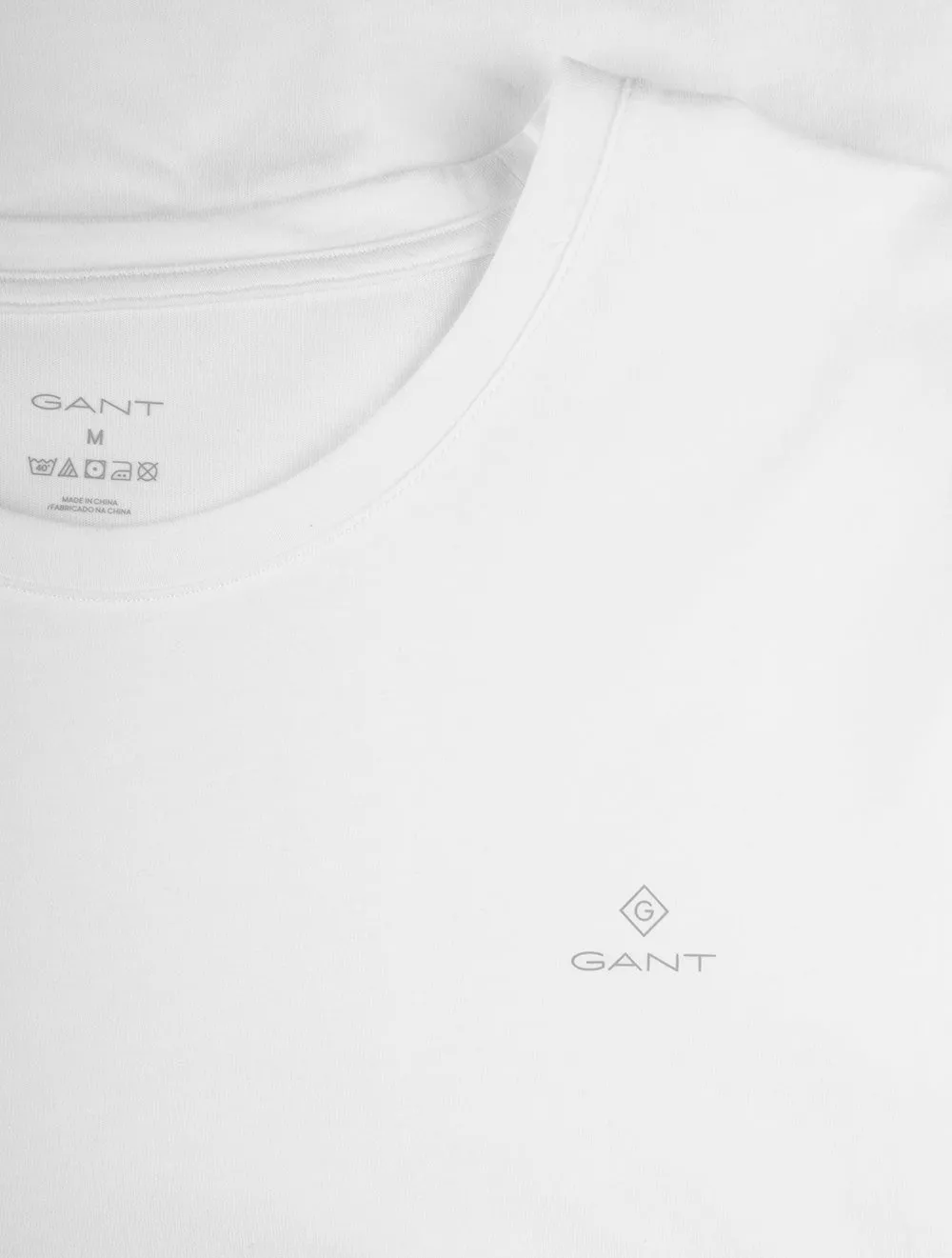 C-Ausschnitt T-Shirt 2er-Pack Marineblau Weiß