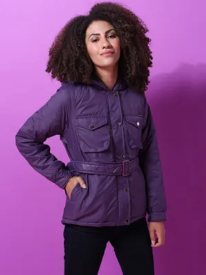 Campus Sutra Damen Solide Stilvolle Casual Bomberjacke