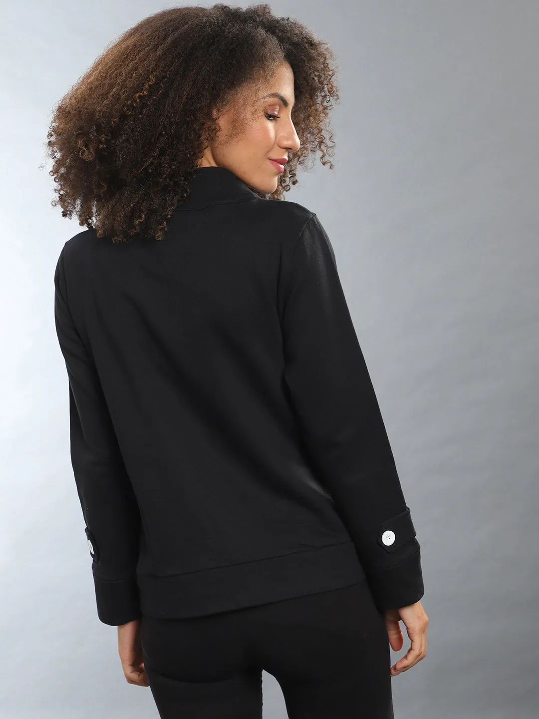 Campus Sutra Damen Solide Stilvolle Freizeitjacke