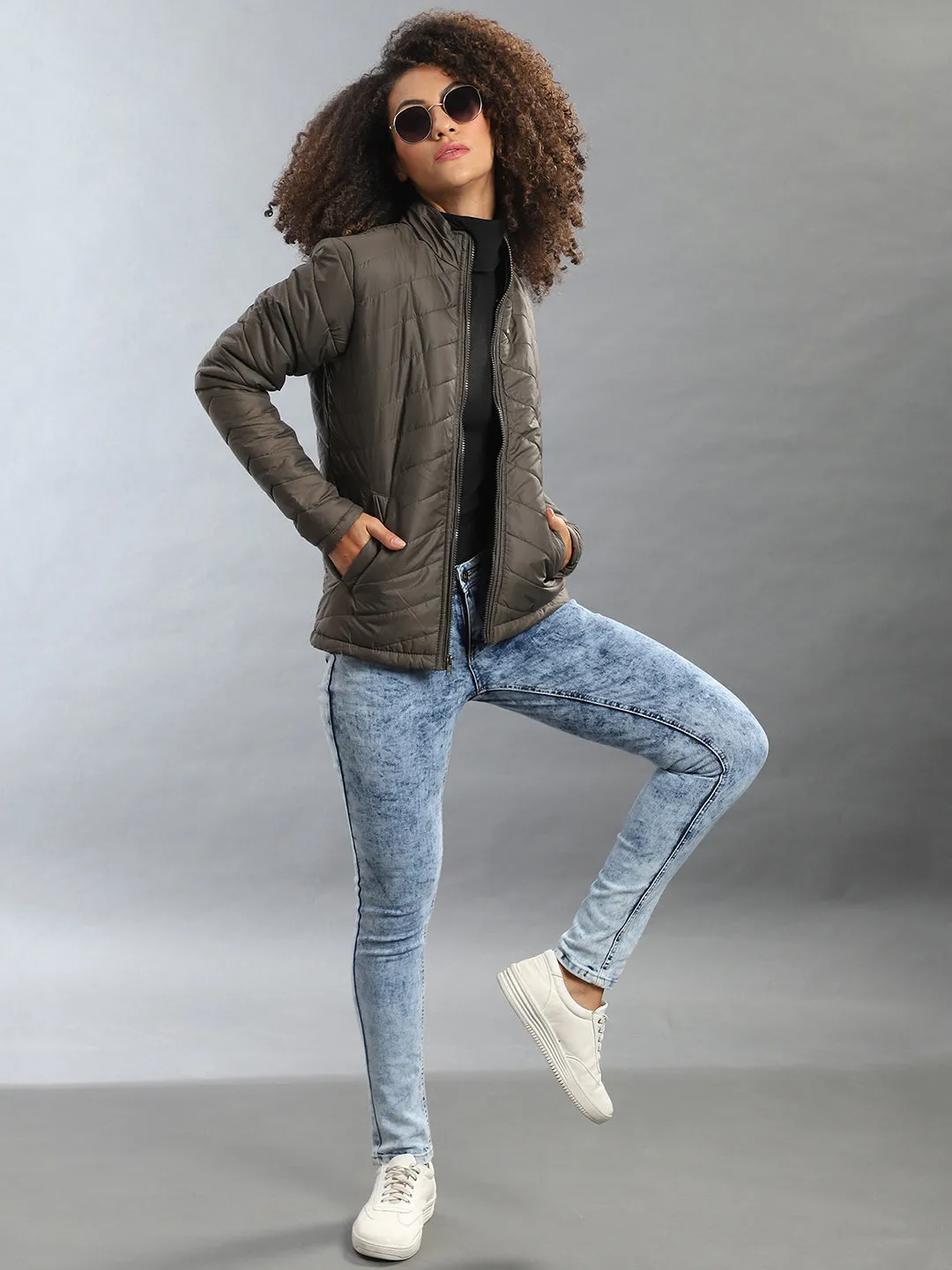 Campus Sutra Damen Stilvolle Bomberjacke