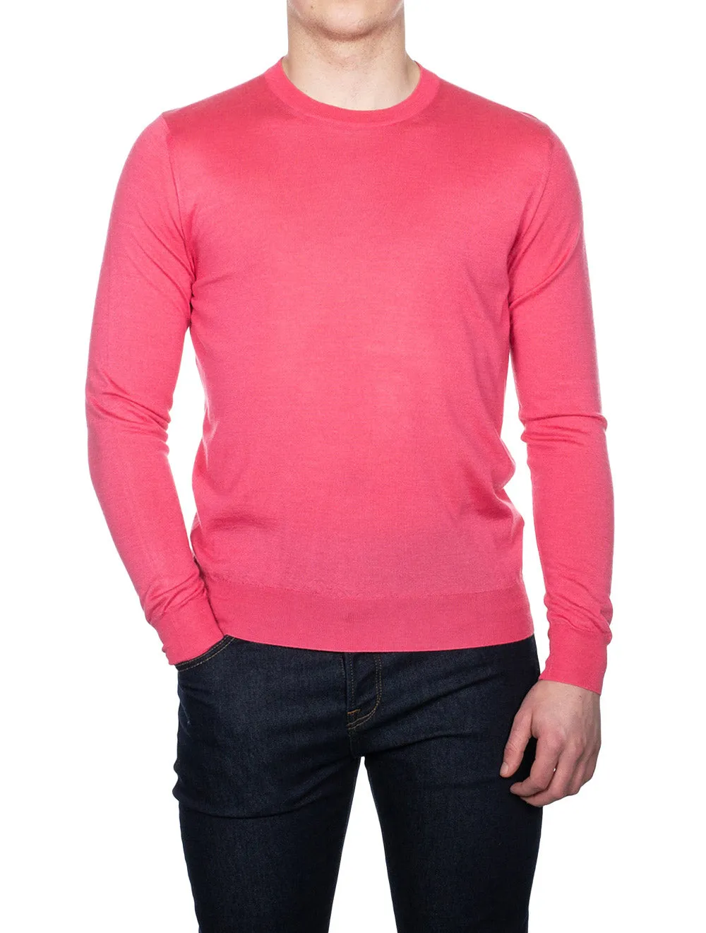 Kaschmir & Seide Rundhalsausschnitt Rosa
