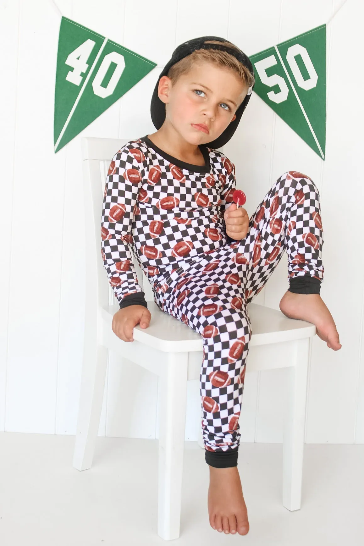 Karierter Fußball-Traum-Set Babykids_Dream-Big-Little-Co