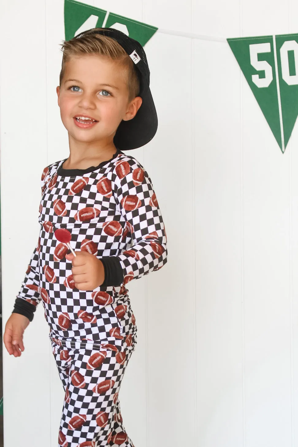 Karierter Fußball-Traum-Set Babykids_Dream-Big-Little-Co