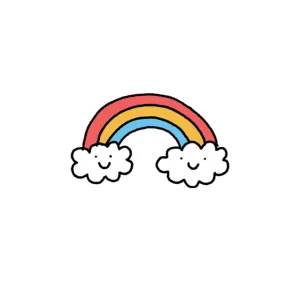 Fröhliche Regenbogen-Tattoos - Set mit 2 von Tattly