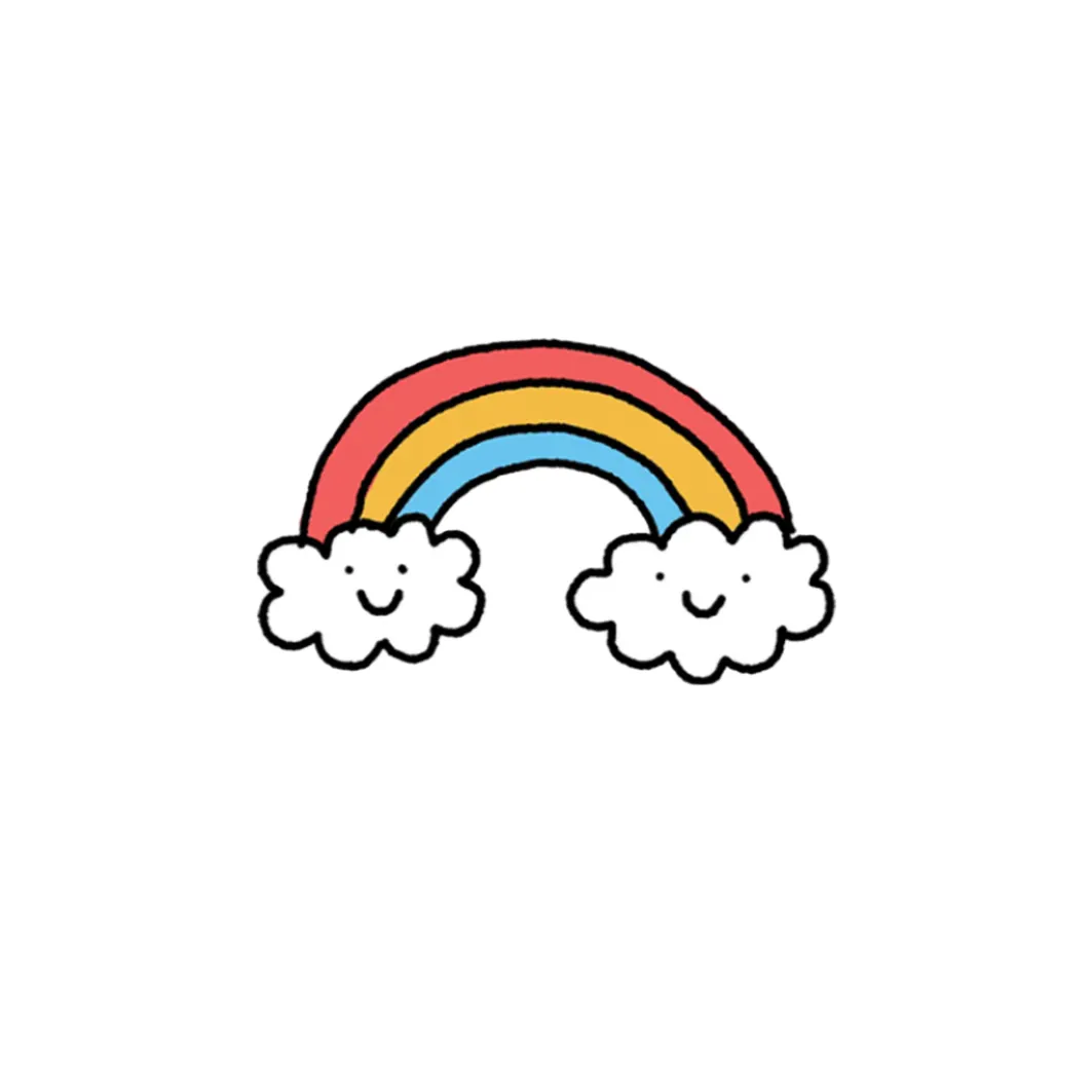 Fröhliche Regenbogen-Tattoos - Set mit 2 von Tattly