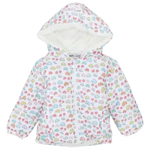 Cherry Hearts Langarmige Wasserdichte Kapuzenjacke