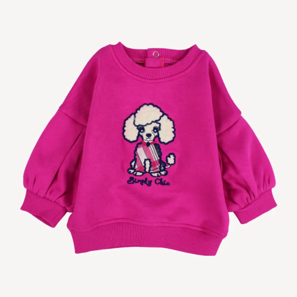 Schickes Pudel-Langarm-Sweatshirt