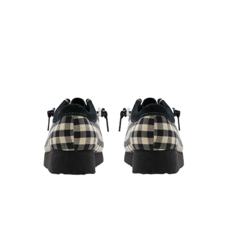 Clarks Damen Wallabee Schwarz Weiß Gingham 26180672