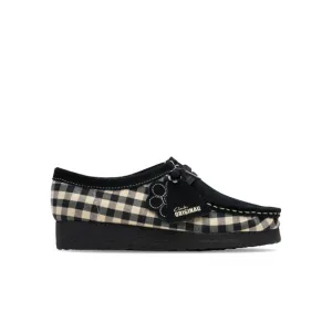 Clarks Damen Wallabee Schwarz Weiß Gingham 26180672