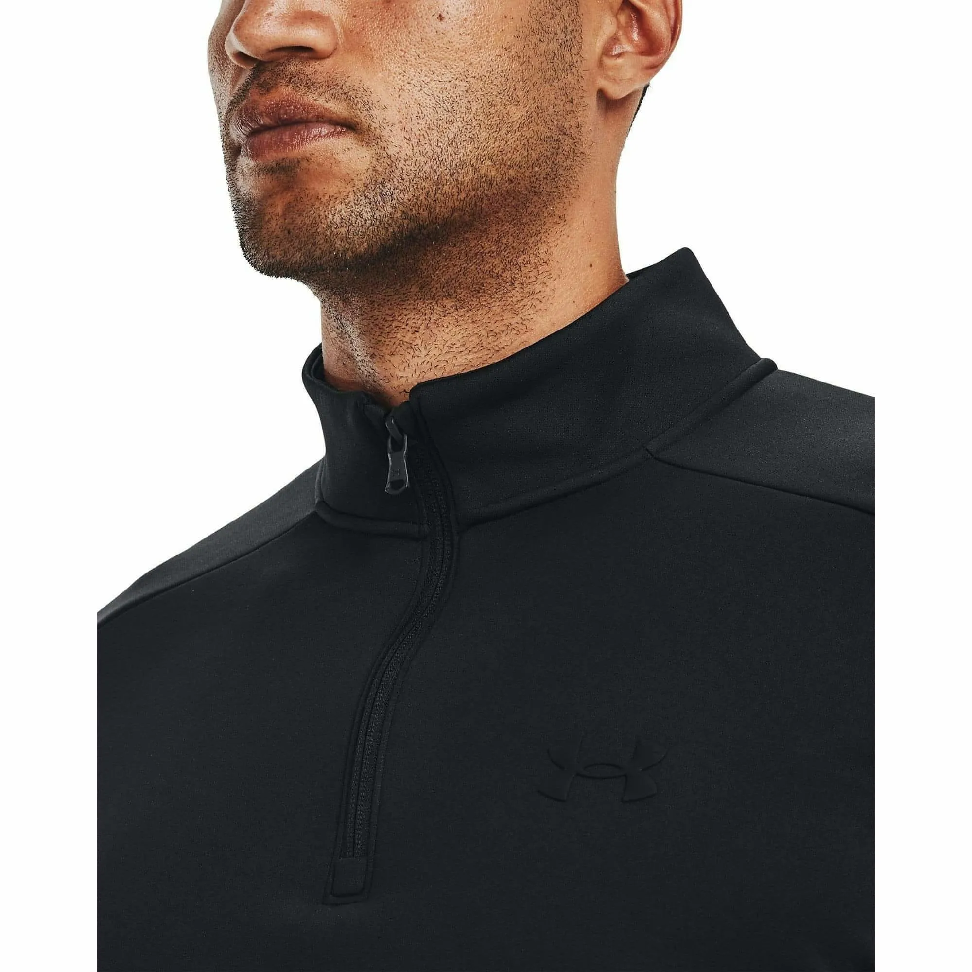 Unterwäsche Under Armour Herren Under Armour Fleece Halbzip Langarm Herren Trainingsoberteil - Schwarz
