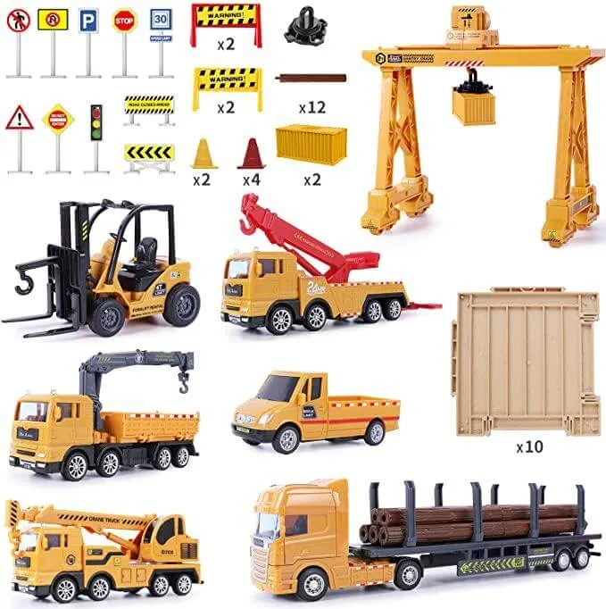 Bau-Lasttransportfahrzeuge Kranwagen Spielzeug-Sets