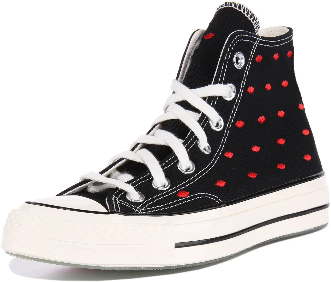 Converse Chuck 70 Lippen A01600C in Schwarz-Rot für Damenschuhe Converse