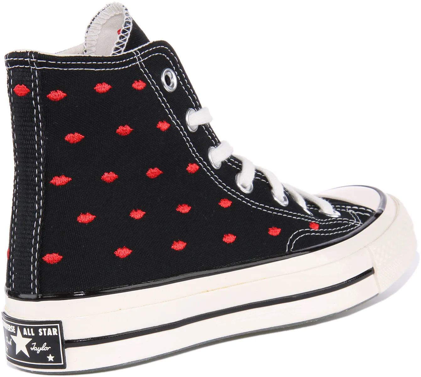 Converse Chuck 70 Lippen A01600C in Schwarz-Rot für Damenschuhe Converse