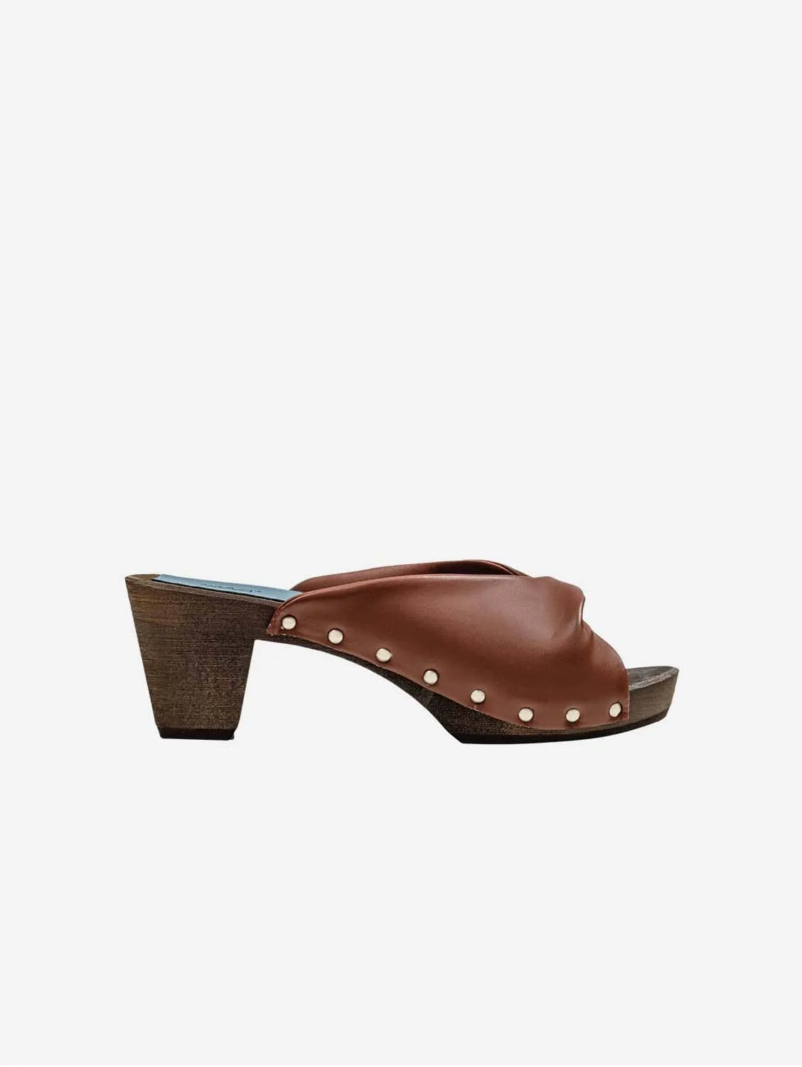 Maisleder Vegane Holzschuhe | Karamell