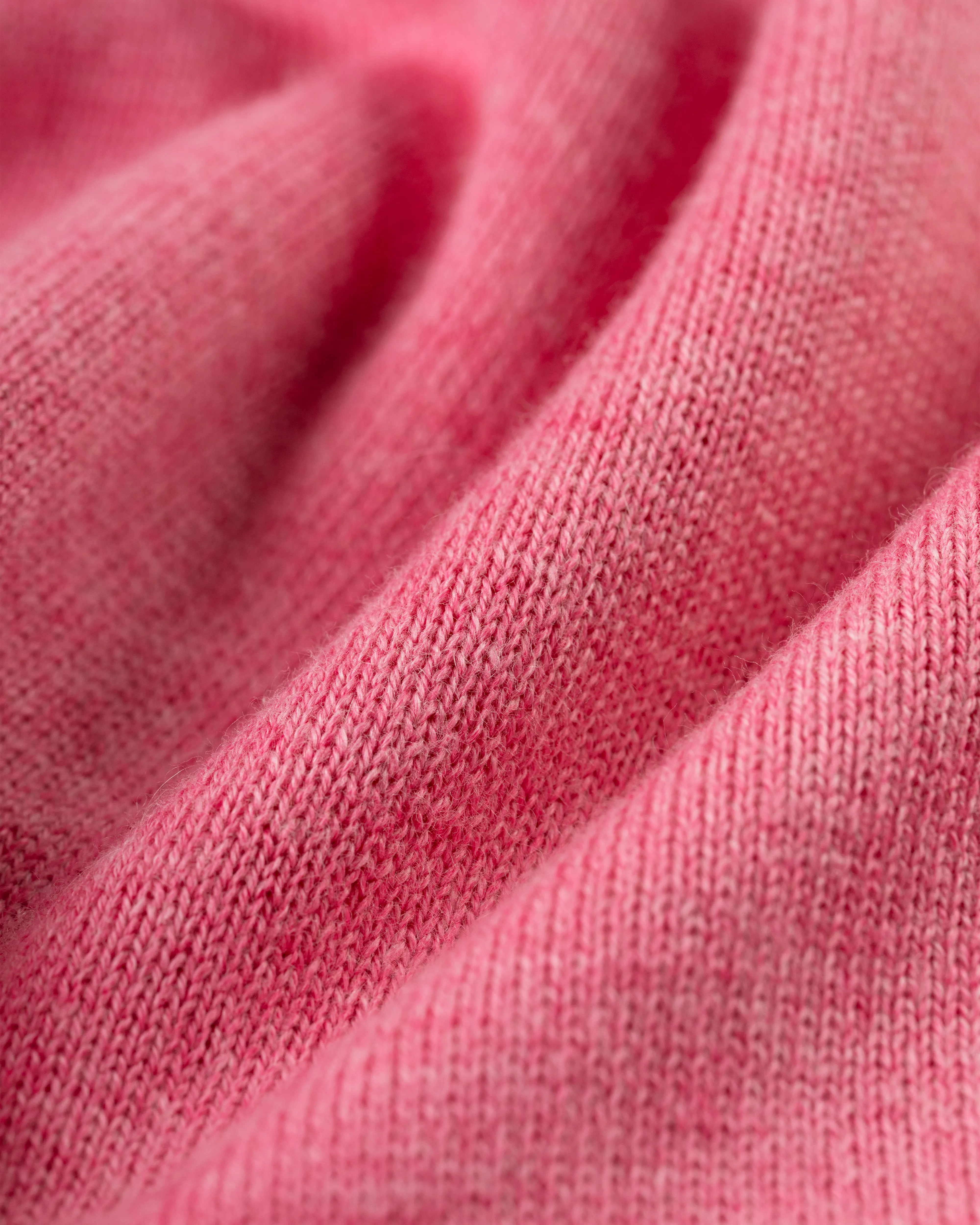 BAUMWOLLE-KASCHMIR V-AUSSCHNITT PULLOVER - ROSA