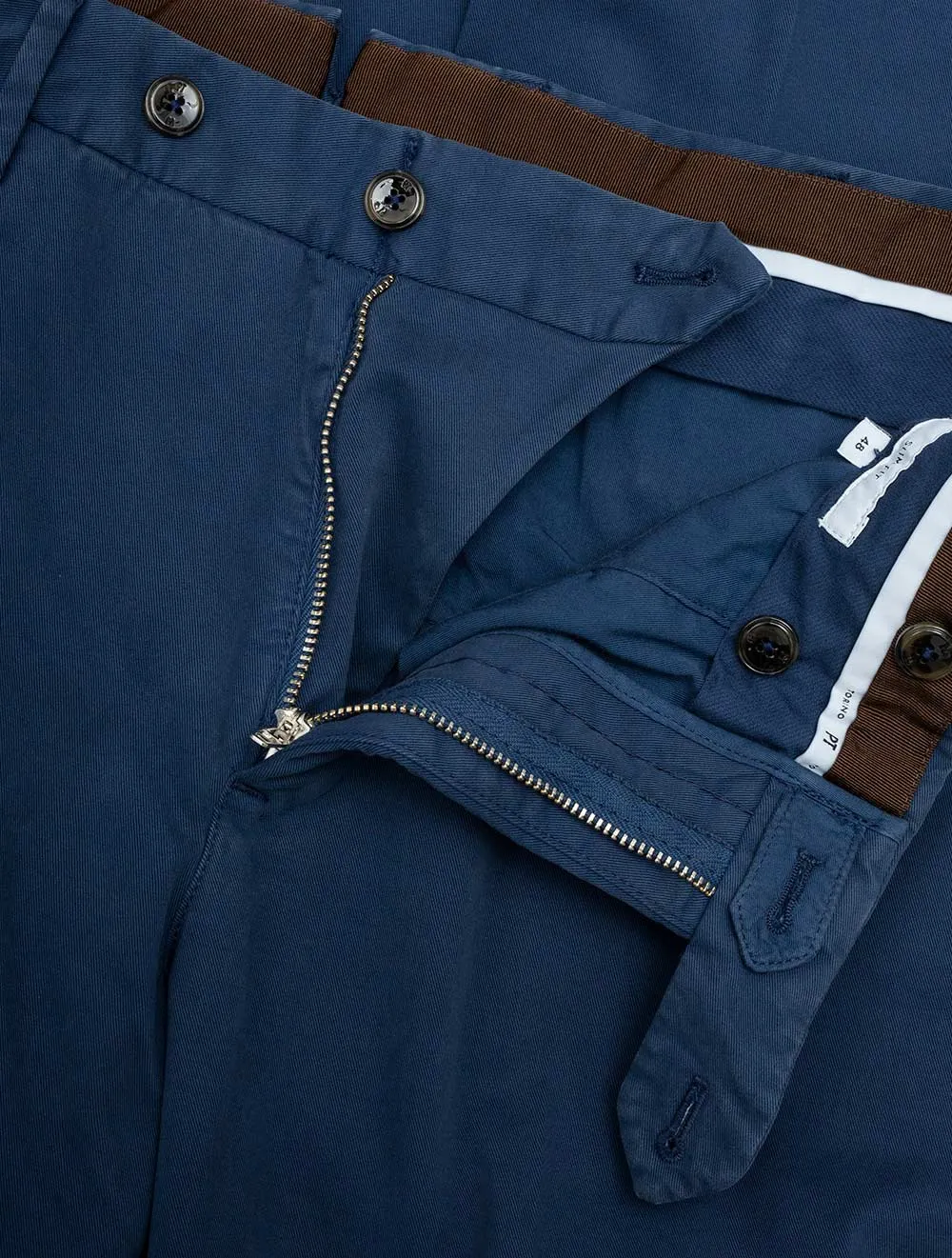 Baumwoll-Chinohose Blau