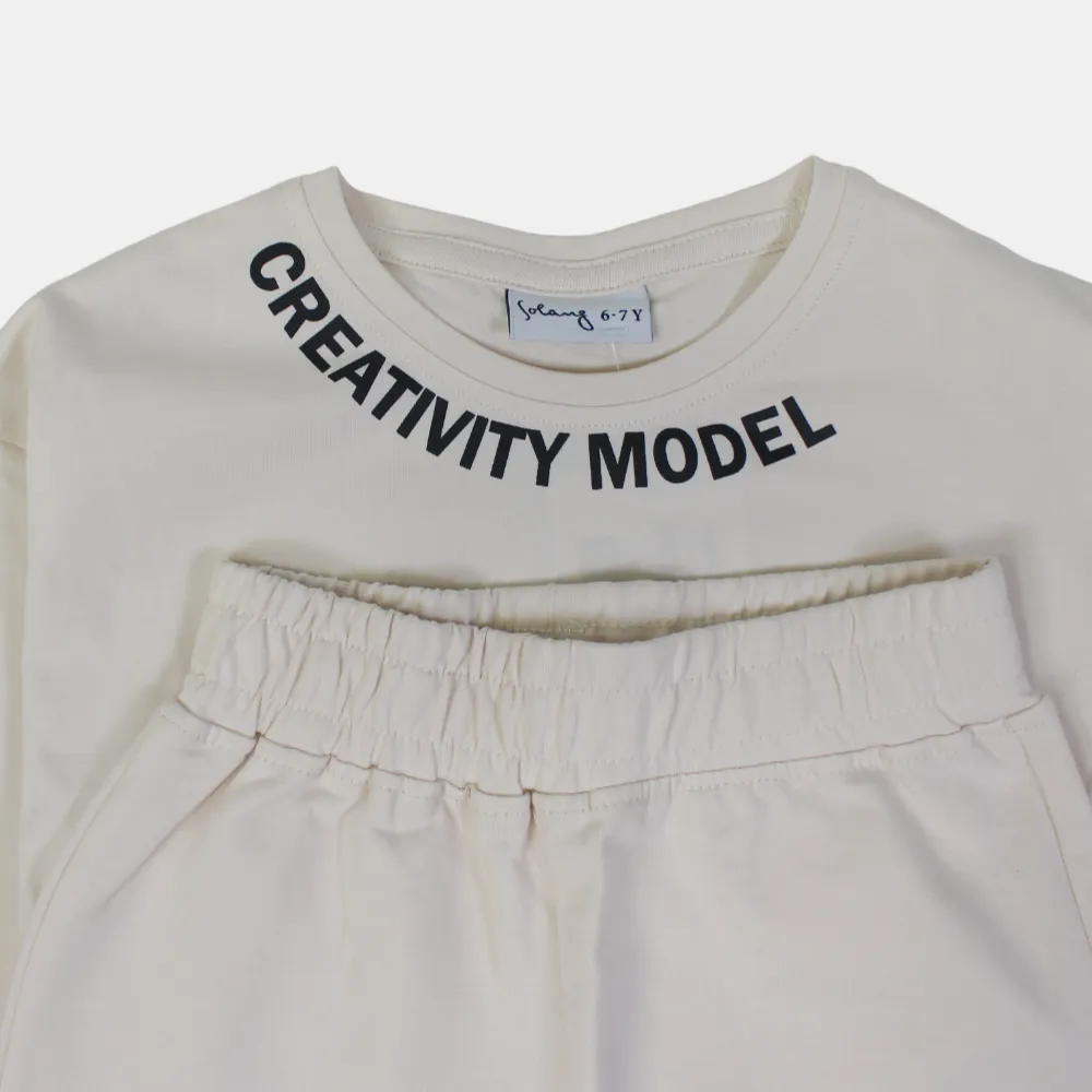 Kreativ-Modell Langarm-Zweiteiler-Outfit-Set