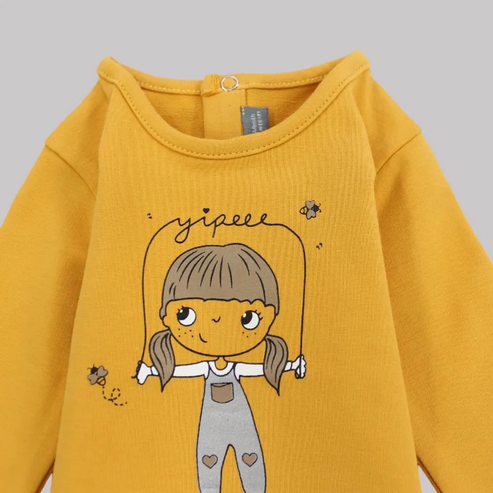 Niedliches Mädchen Langarm T-Shirt