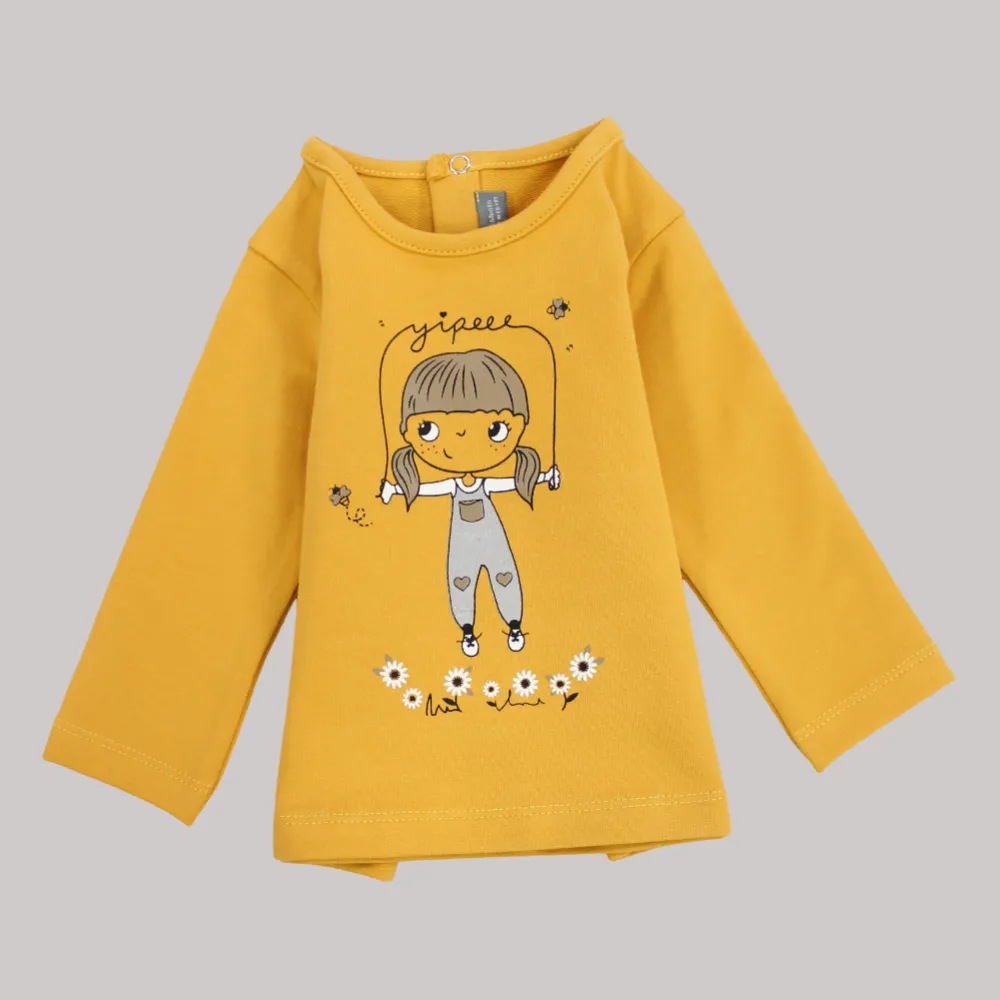 Niedliches Mädchen Langarm T-Shirt