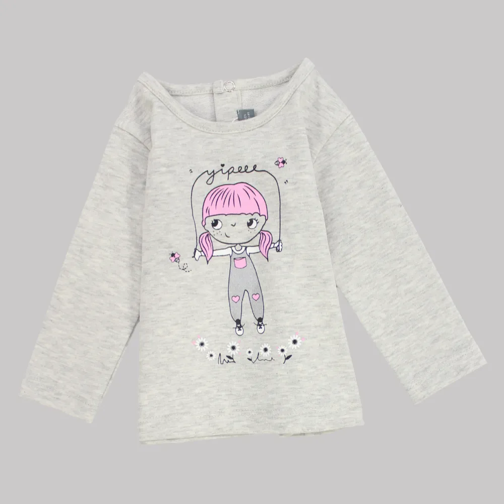 Niedliches Mädchen Langarm T-Shirt