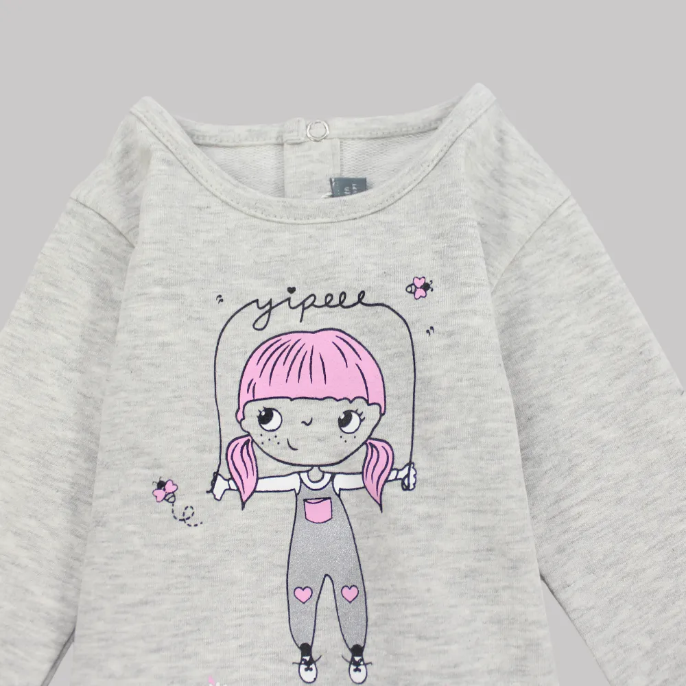 Niedliches Mädchen Langarm T-Shirt