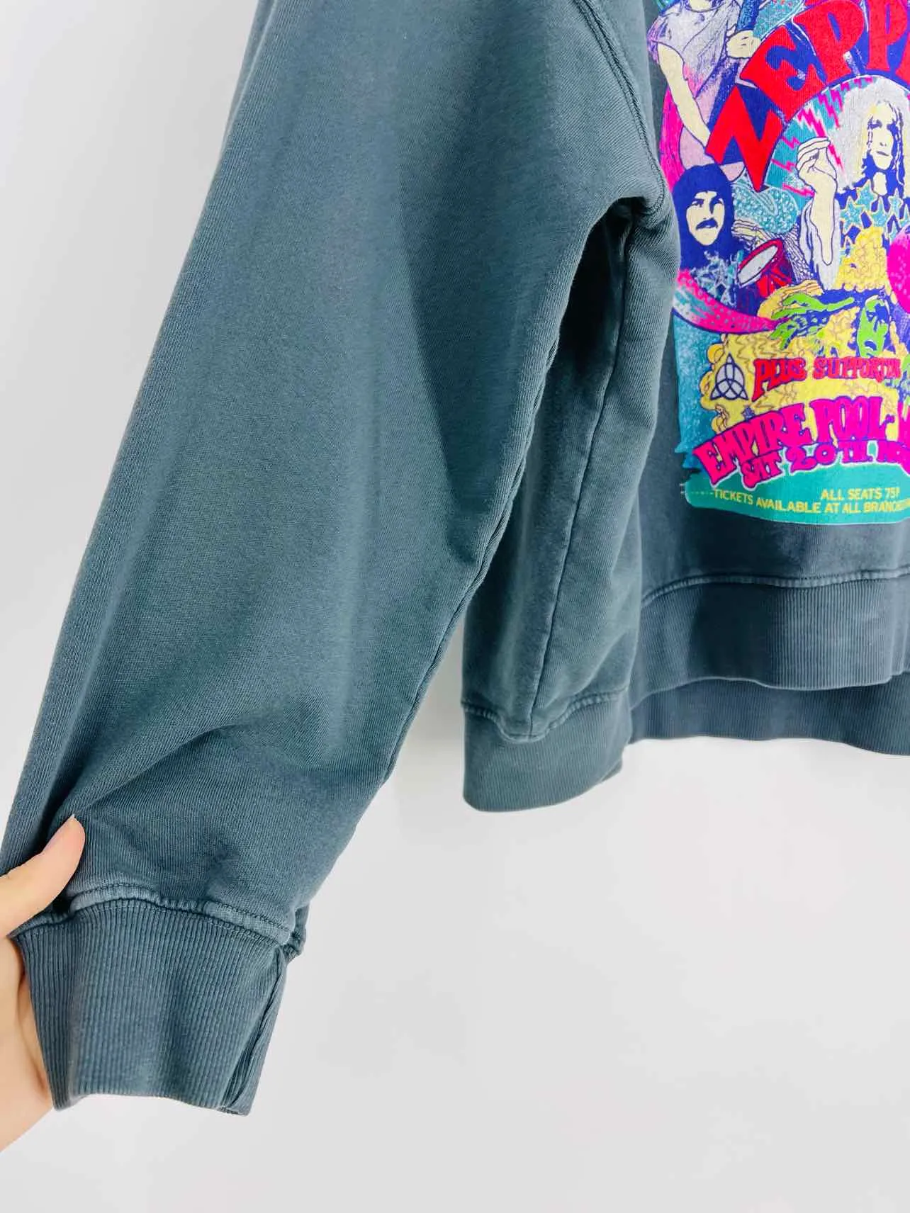 Daydreamer Größe L Grau/Mehrfarbig Siebdruck Oberteil Sweatshirt
