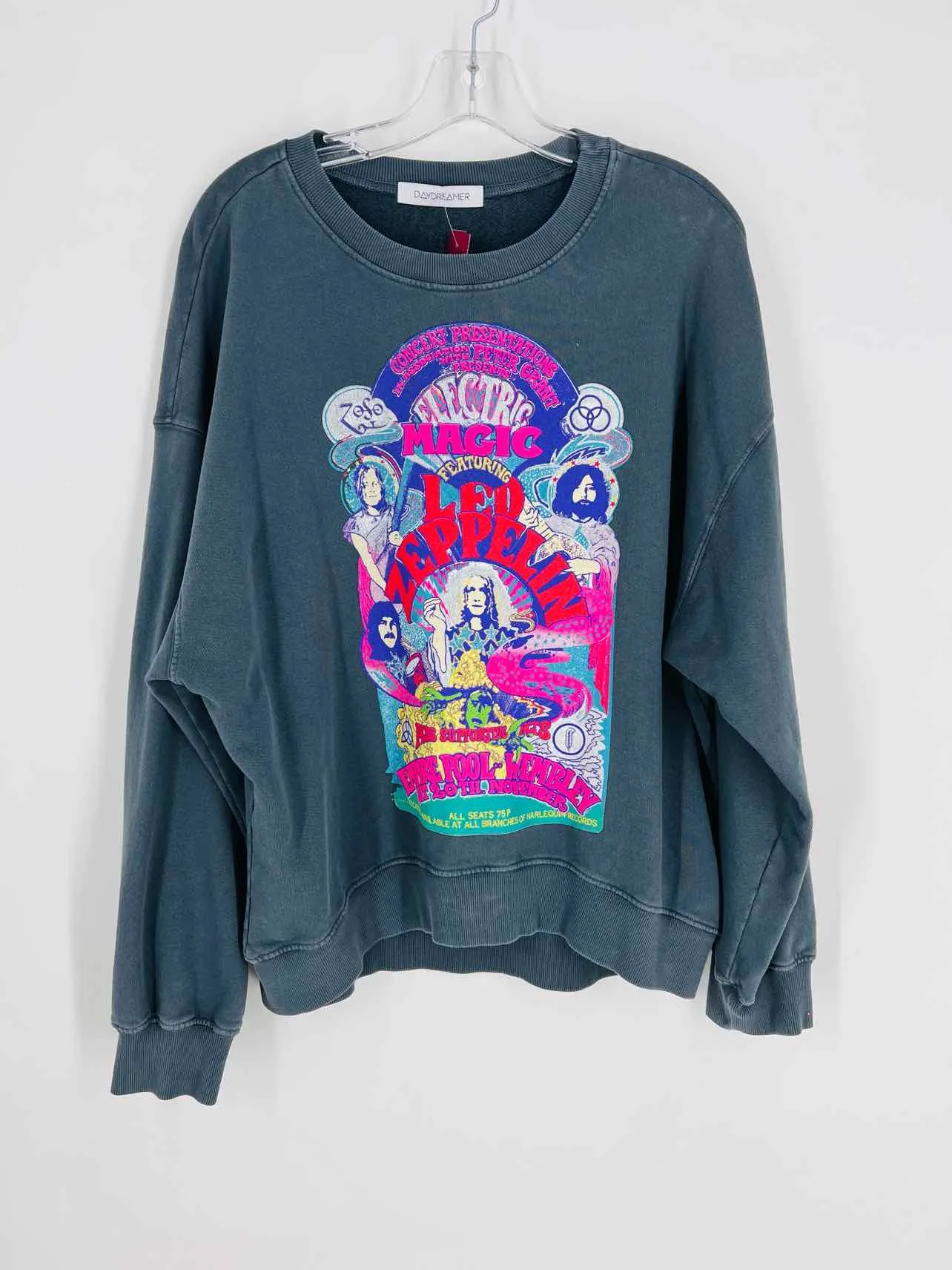Daydreamer Größe L Grau/Mehrfarbig Siebdruck Oberteil Sweatshirt
